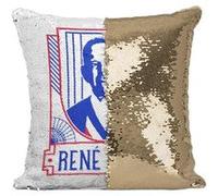 Fabulous Coussin avec Housse Sequin - Paillettes Doré René Coty [40 x 40 cm] Doré G