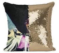 Fabulous Coussin avec Housse Sequin - Paillettes Doré Sly and the Family Stone Groupe 70's [40 x 40 cm] Doré G