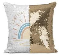 Fabulous Coussin avec Housse Sequin - Paillettes Doré Sunshine on My Mind Soleil [40 x 40 cm] Doré G