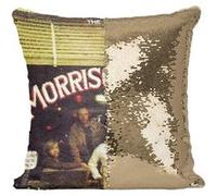 Fabulous Coussin avec Housse Sequin - Paillettes Doré The Doors Morrison Hotel [40 x 40 cm] Doré G