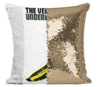 Fabulous Coussin avec Housse Sequin - Paillettes Doré The Velvet Underground Andy Warhol [40 x 40 cm] Doré G