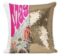 Fabulous Coussin avec Housse Sequin - Paillettes Doré the Who Magic Bus Rock [40 x 40 cm] Doré G