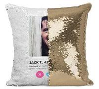 Fabulous Coussin avec Housse Sequin - Paillettes Doré Tinder Jack Torrance The Shining [40 x 40 cm] Doré G