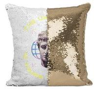 Fabulous Coussin avec Housse Sequin - Paillettes Doré Universe is your to Expand [40 x 40 cm] Doré G