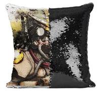 Fabulous Coussin avec Housse Sequin - Paillettes Noir Apex Legends Bloodhound Corbeau [40 x 40 cm] Noir G