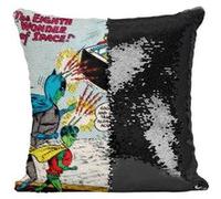 Fabulous Coussin avec Housse Sequin - Paillettes Noir Batman Marvel Couverture BD [40 x 40 cm] Noir G