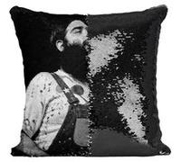 Fabulous Coussin avec Housse Sequin - Paillettes Noir Bob Canned Heat 1 [40 x 40 cm] Noir G