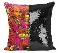 Fabulous Coussin avec Housse Sequin - Paillettes Noir Cream Eric Clapton Disreali Gears [40 x 40 cm] Noir G