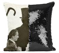 Fabulous Coussin avec Housse Sequin - Paillettes Noir Docteur Jekyll and Mister Hyde Culte 9 [40 x 40 cm] Noir G