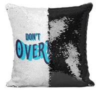 Fabulous Coussin avec Housse Sequin - Paillettes Noir Don't Overthink It [40 x 40 cm] Noir G
