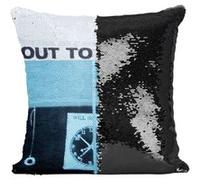 Fabulous Coussin avec Housse Sequin - Paillettes Noir Eric Dolphy Out to Lunch [40 x 40 cm] Noir G
