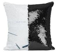 Fabulous Coussin avec Housse Sequin - Paillettes Noir Final Fantasy VII Sepiroth Cloud Strife [40 x 40 cm] Noir G