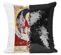 Fabulous Coussin avec Housse Sequin - Paillettes Noir Flesh Gordon Vieille Affiche [40 x 40 cm] Noir G