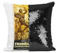 Fabulous Coussin avec Housse Sequin - Paillettes Noir Frankenstein Conquers the World Affiche [40 x 40 cm] Noir G