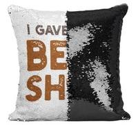 Fabulous Coussin avec Housse Sequin - Paillettes Noir I Gave It My Best Shot [40 x 40 cm] Noir G