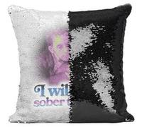 Fabulous Coussin avec Housse Sequin - Paillettes Noir I will be Sober Tonight [40 x 40 cm] Noir G