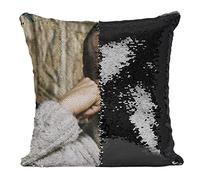 Fabulous Coussin avec Housse Sequin - Paillettes Noir Jacques Chirac Swag Classe President France