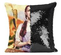 Fabulous Coussin avec Housse Sequin - Paillettes Noir Judy Garland Actrice 1 [40 x 40 cm] Noir G