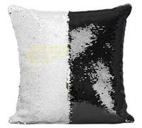 Fabulous Coussin avec Housse Sequin - Paillettes Noir Le Premier Savoir Est Le Savoir De Mon Ignorance Socrate [40 x 40 cm] Noir G
