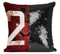 Fabulous Coussin avec Housse Sequin - Paillettes Noir Michael Jordan 23 Chicago Bulls [40 x 40 cm] Noir G