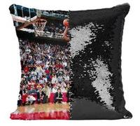 Fabulous Coussin avec Housse Sequin - Paillettes Noir Micheal Jordan Dunk Contest 1988 Free Throw Line Dunk [40 x 40 cm] Noir G