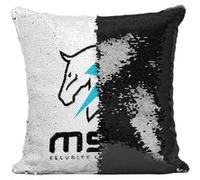 Fabulous Coussin avec Housse Sequin - Paillettes Noir MSC - Maverick Security Consulting [40 x 40 cm] Noir G