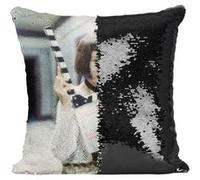 Fabulous Coussin avec Housse Sequin - Paillettes Noir Natalie Portman Leon 88/2 [40 x 40 cm] Noir G