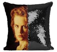 Fabulous Coussin avec Housse Sequin - Paillettes Noir Nicole Kidman Portrait [40 x 40 cm] Noir G
