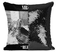 Fabulous Coussin avec Housse Sequin - Paillettes Noir Nirvana Kurt Cobain Album Bleach [40 x 40 cm] Noir G