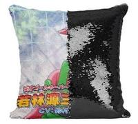 Fabulous Coussin avec Housse Sequin - Paillettes Noir Olive et Tom Gardien Captain Tsubasa [40 x 40 cm] Noir G