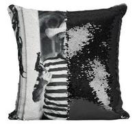 Fabulous Coussin avec Housse Sequin - Paillettes Noir Pablo Picasso Pistolet [40 x 40 cm] Noir G