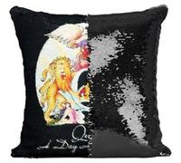 Fabulous Coussin avec Housse Sequin - Paillettes Noir Queen Freddie Mercury A Day at The Races [40 x 40 cm] Noir G