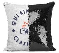 Fabulous Coussin avec Housse Sequin - Paillettes Noir Qui Aime bien Clash bien [40 x 40 cm] Noir G