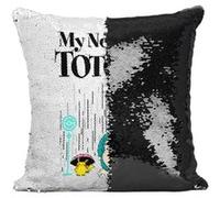 Fabulous Coussin avec Housse Sequin - Paillettes Noir Ronflex Mon Voisin Totoro [40 x 40 cm] Noir G