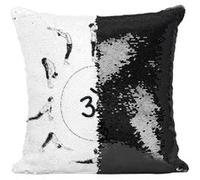 Fabulous Coussin avec Housse Sequin - Paillettes Noir Salutation au Soleil Surya Namaskar Yoga [40 x 40 cm] Noir G