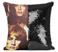 Fabulous Coussin avec Housse Sequin - Paillettes Noir Ten Years After Groupe de Rock [40 x 40 cm] Noir G