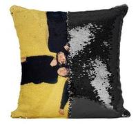 Fabulous Coussin avec Housse Sequin - Paillettes Noir The Beatles Hampstead 1965 [40 x 40 cm] Noir G