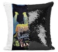 Fabulous Coussin avec Housse Sequin - Paillettes Noir the Black Cat Cinéma Vintage [40 x 40 cm] Noir G