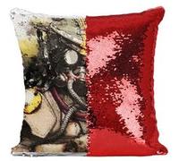 Fabulous Coussin avec Housse Sequin - Paillettes Rouge Apex Legends Bloodhound Corbeau [40 x 40 cm] Rouge G
