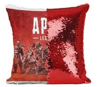 Fabulous Coussin avec Housse Sequin - Paillettes Rouge Apex Legends Characters Battle Royale Jeux Video [40 x 40 cm] Rouge G