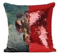 Fabulous Coussin avec Housse Sequin - Paillettes Rouge Apex Legends Gibraltar Rescue [40 x 40 cm] Rouge G