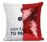 Fabulous Coussin avec Housse Sequin - Paillettes Rouge C'est à Moi que tu parles ? Taxi Driver [40 x 40 cm] Rouge G