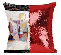 Fabulous Coussin avec Housse Sequin - Paillettes Rouge Charles Mingus Album Cover Ah Um [40 x 40 cm] Rouge G