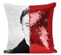 Fabulous Coussin avec Housse Sequin - Paillettes Rouge Clark Gable / Autant en Emporte le Vent [40 x 40 cm] Rouge G