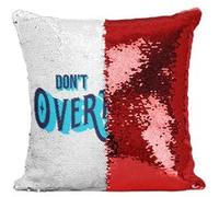 Fabulous Coussin avec Housse Sequin - Paillettes Rouge Don't Overthink It [40 x 40 cm] Rouge G