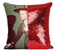 Fabulous Coussin avec Housse Sequin - Paillettes Rouge Ginger Rogers Veuve Noire [40 x 40 cm] Rouge G