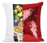 Fabulous Coussin avec Housse Sequin - Paillettes Rouge Gun Crazy Cinéma Vintage 2 [40 x 40 cm] Rouge G