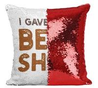 Fabulous Coussin avec Housse Sequin - Paillettes Rouge I Gave It My Best Shot [40 x 40 cm] Rouge G
