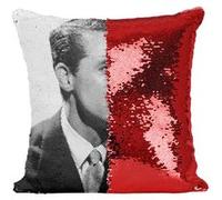 Fabulous Coussin avec Housse Sequin - Paillettes Rouge James Stewart Acteur 2 [40 x 40 cm] Rouge G