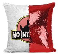 Fabulous Coussin avec Housse Sequin - Paillettes Rouge Jurassic park - Google Game [40 x 40 cm] Rouge G